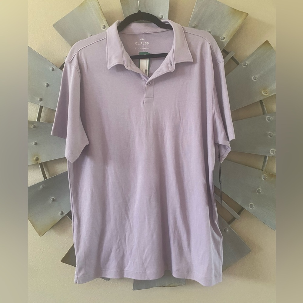 NWT 1.0 Algo Lavender Polo Shirt